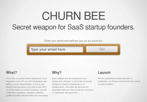 http://churnbee.com startup