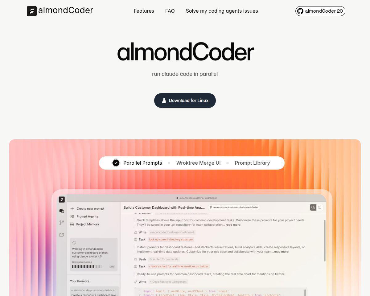 AlmondCoder Screenshot