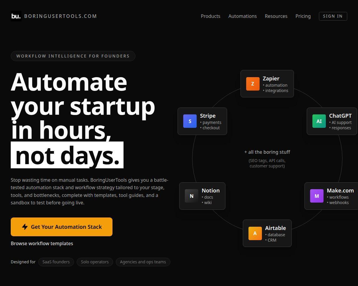 BoringUserTools Screenshot