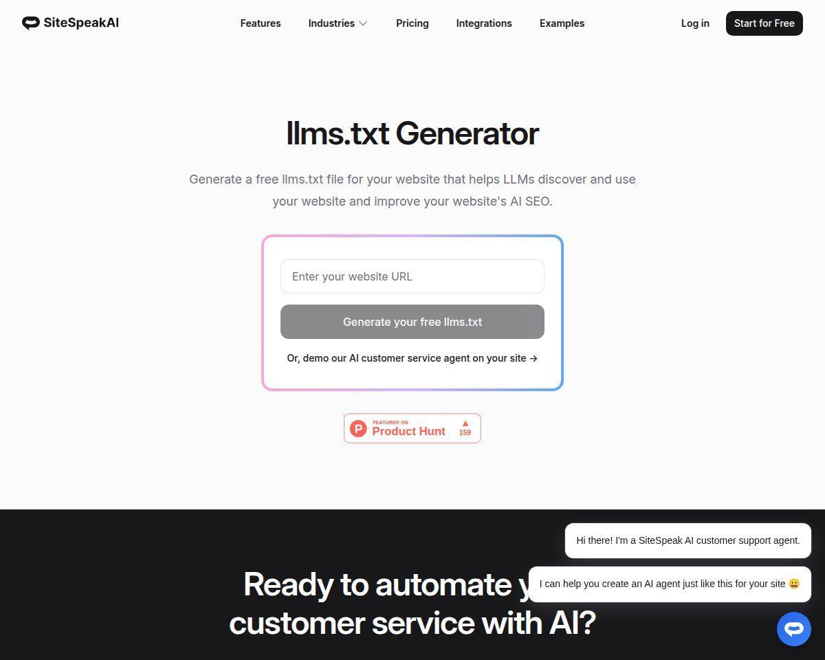 Llms.txt Generator