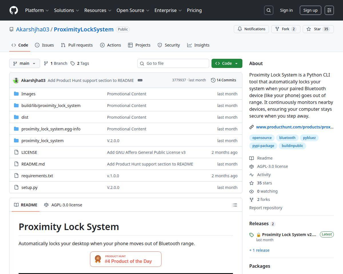 Proximity Lock System 2.0