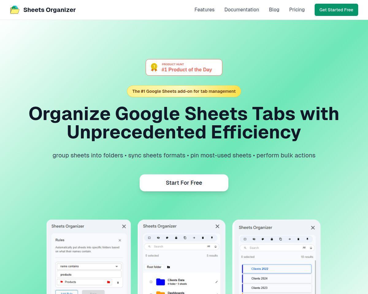 Sheets Organizer