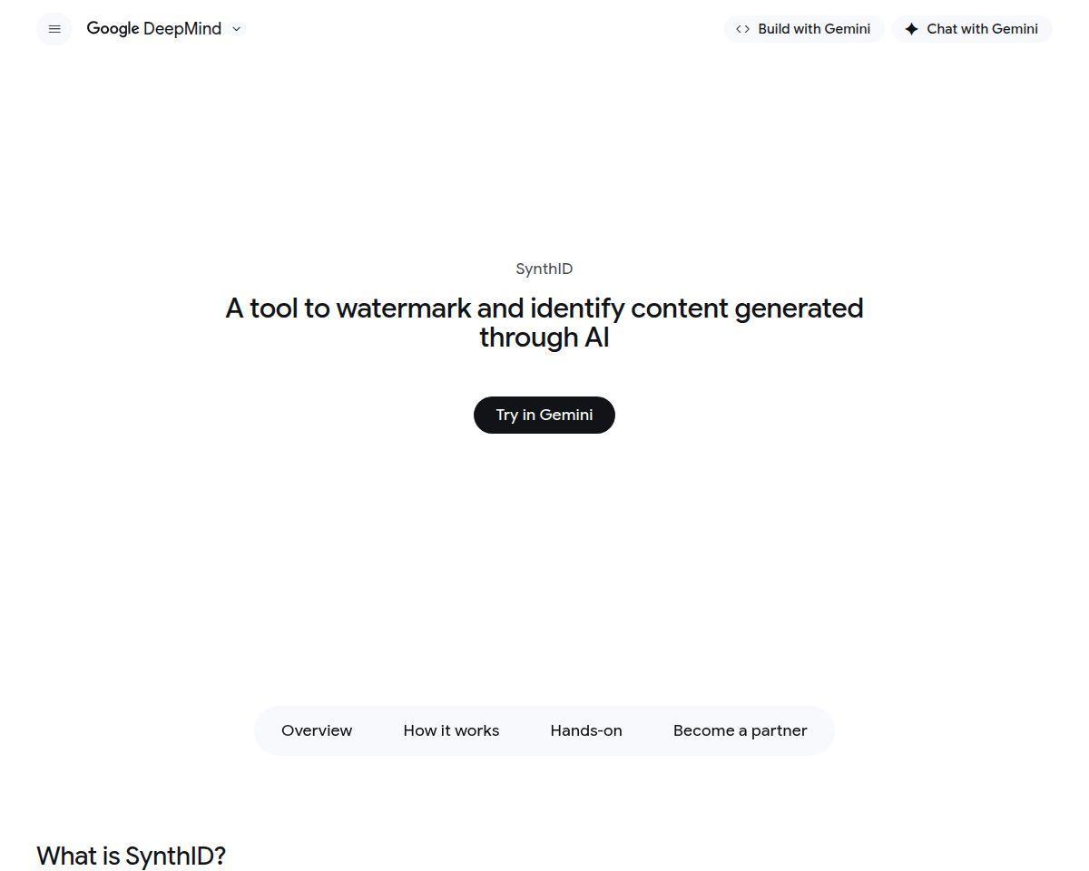 SynthID by Google DeepMind: Detect AI-generated content with Google’s ...