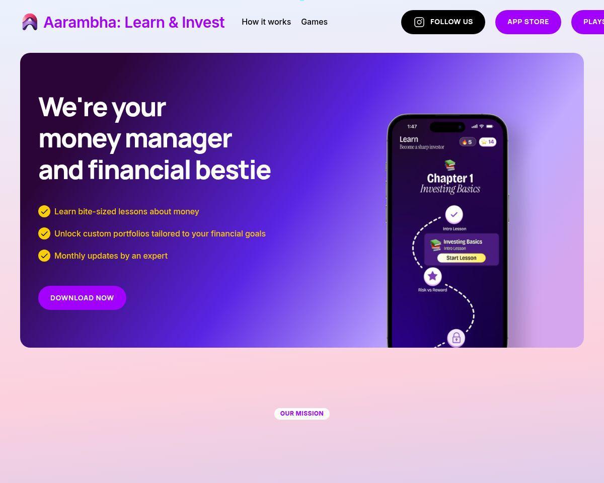 Aarambha: Learn & Invest