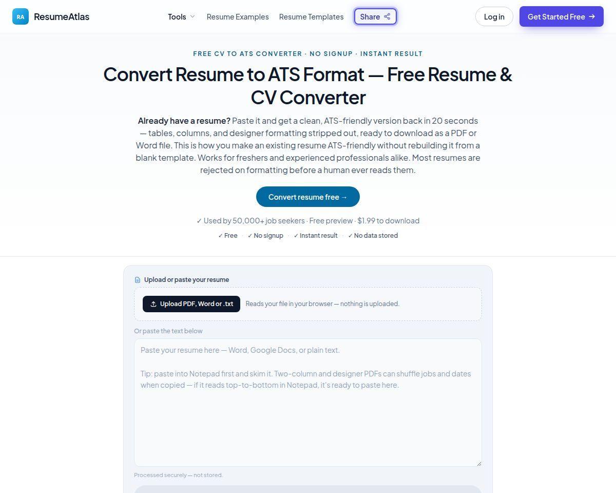 ATS template converter