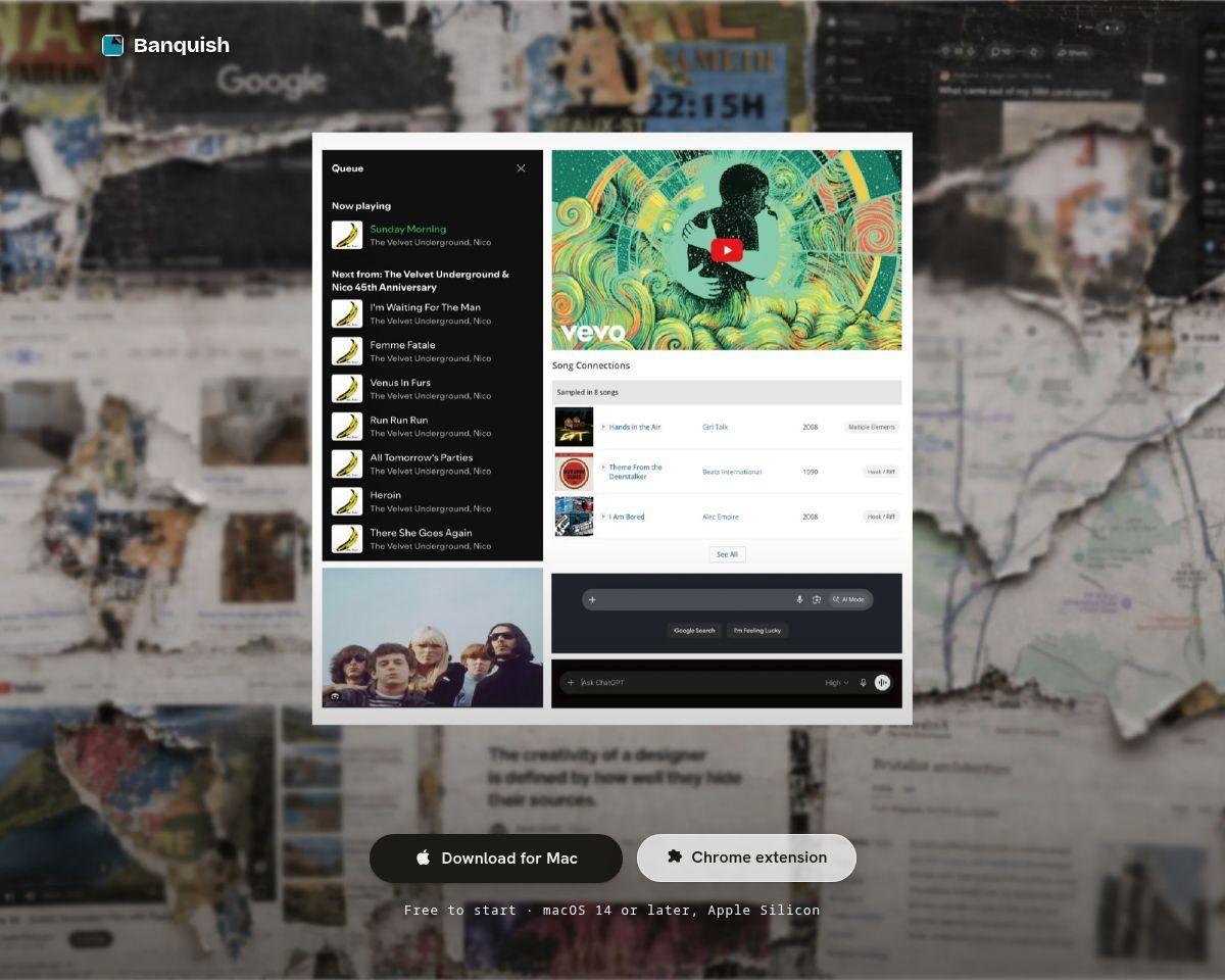 Banquish — Make the web your workspace