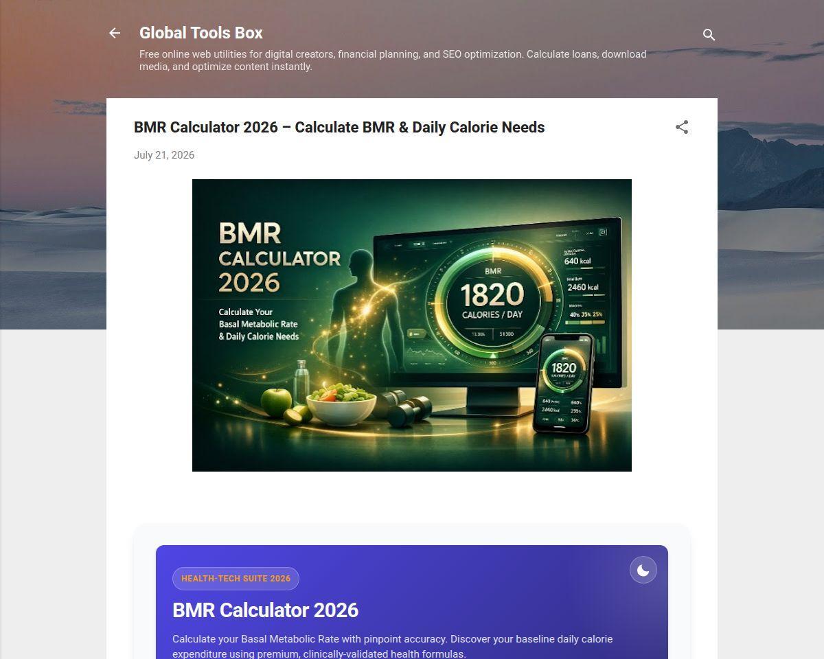 BMR Calculator 2026