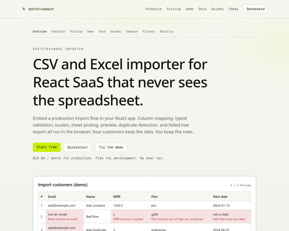 Bootstrapware Importer