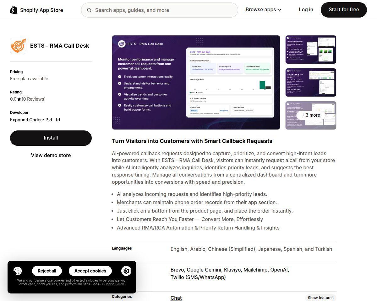 CallDesk AI for Shopify