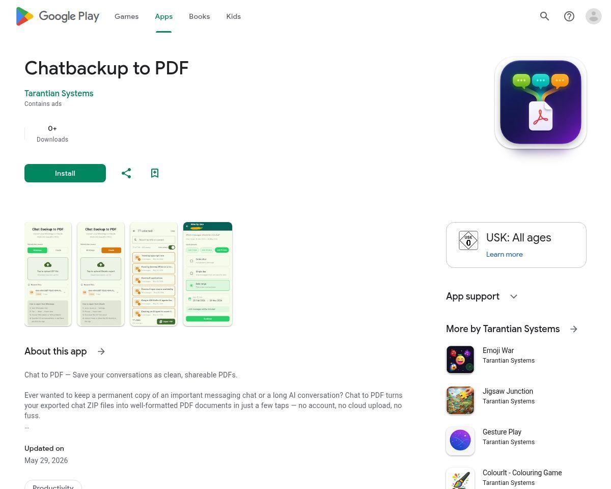 Chatbackup to pdf