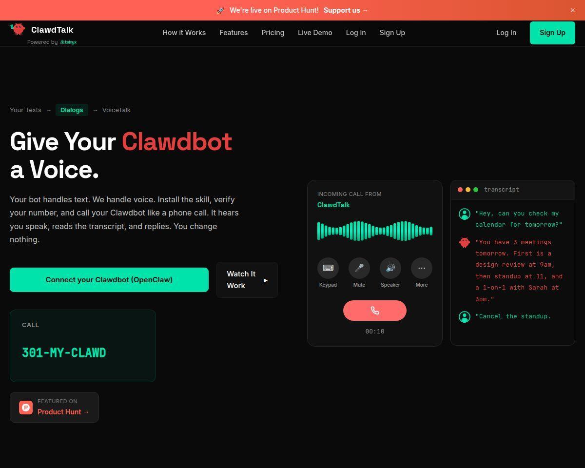 ClawdTalk