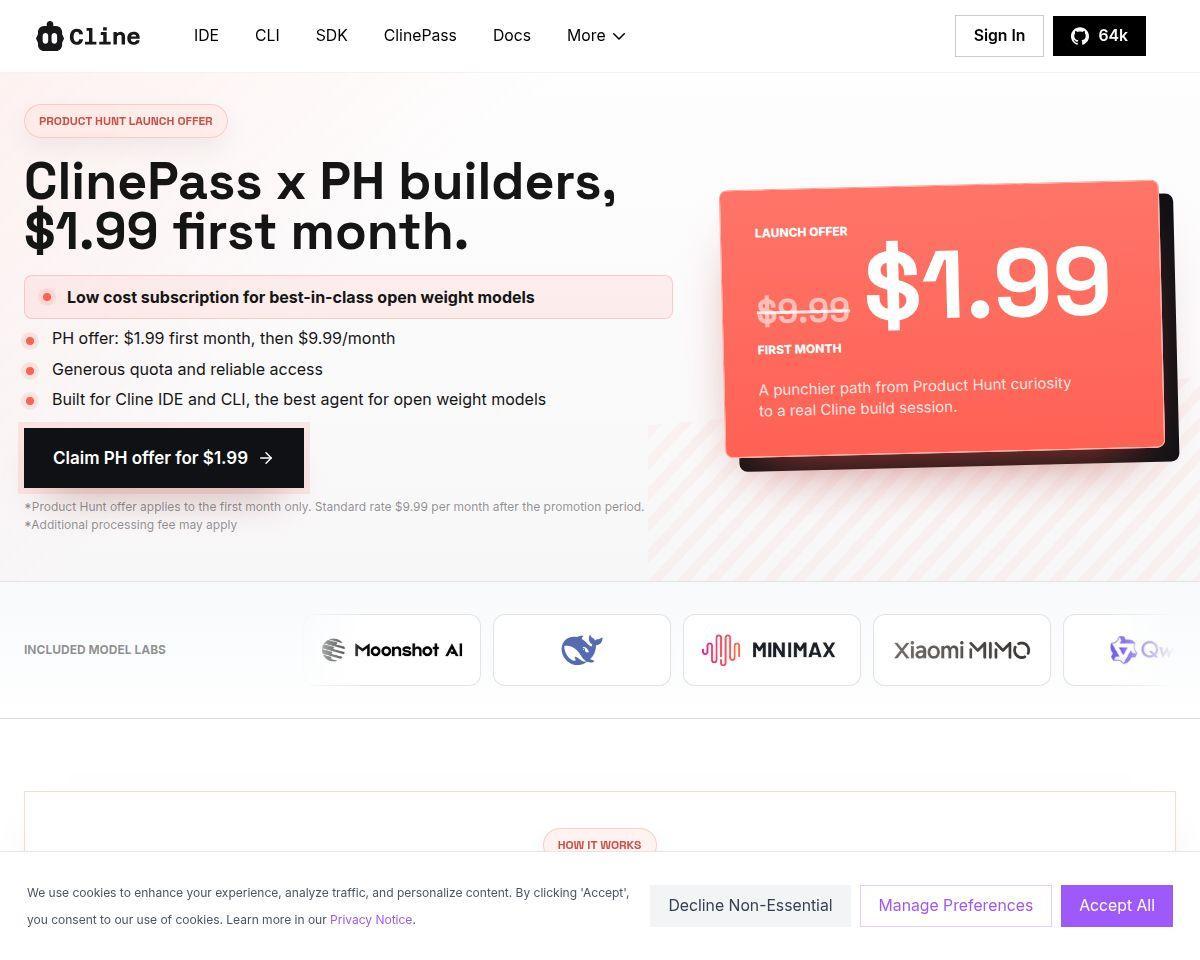 https://cline.bot/product-hunt