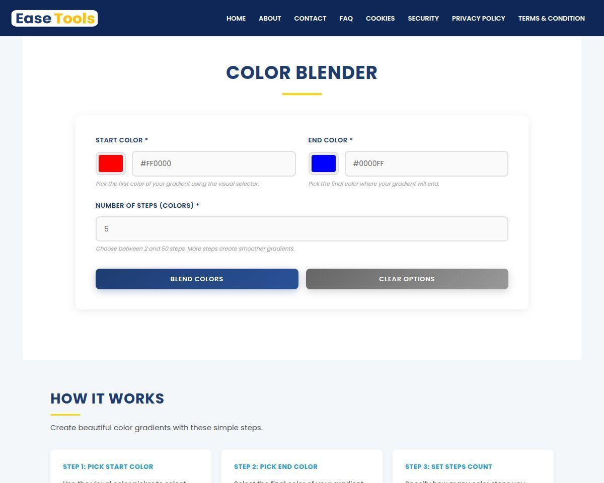 Color Blender Tool | Ease Tools