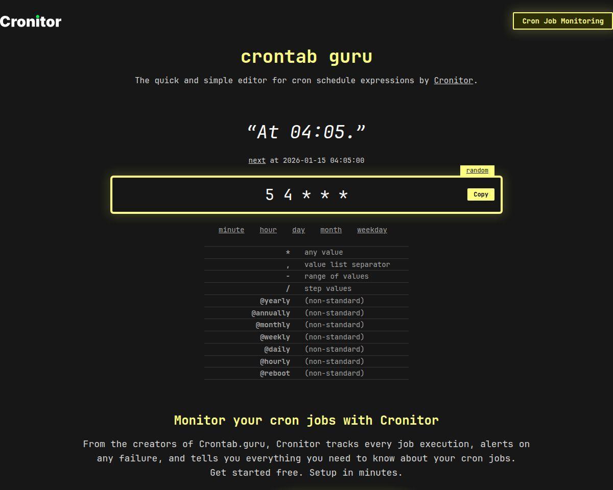 Crontab Guru
