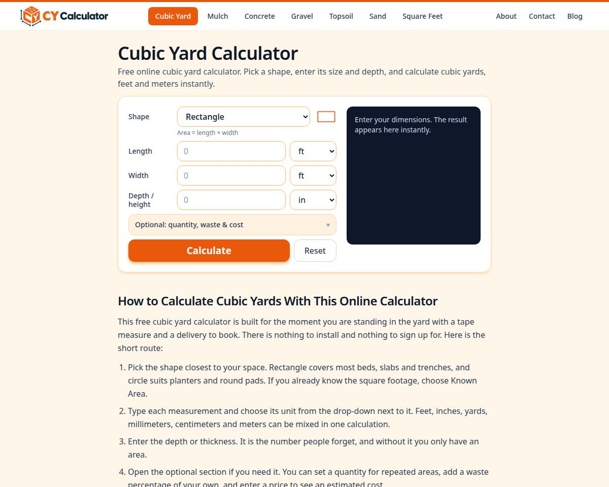 CY Calculator