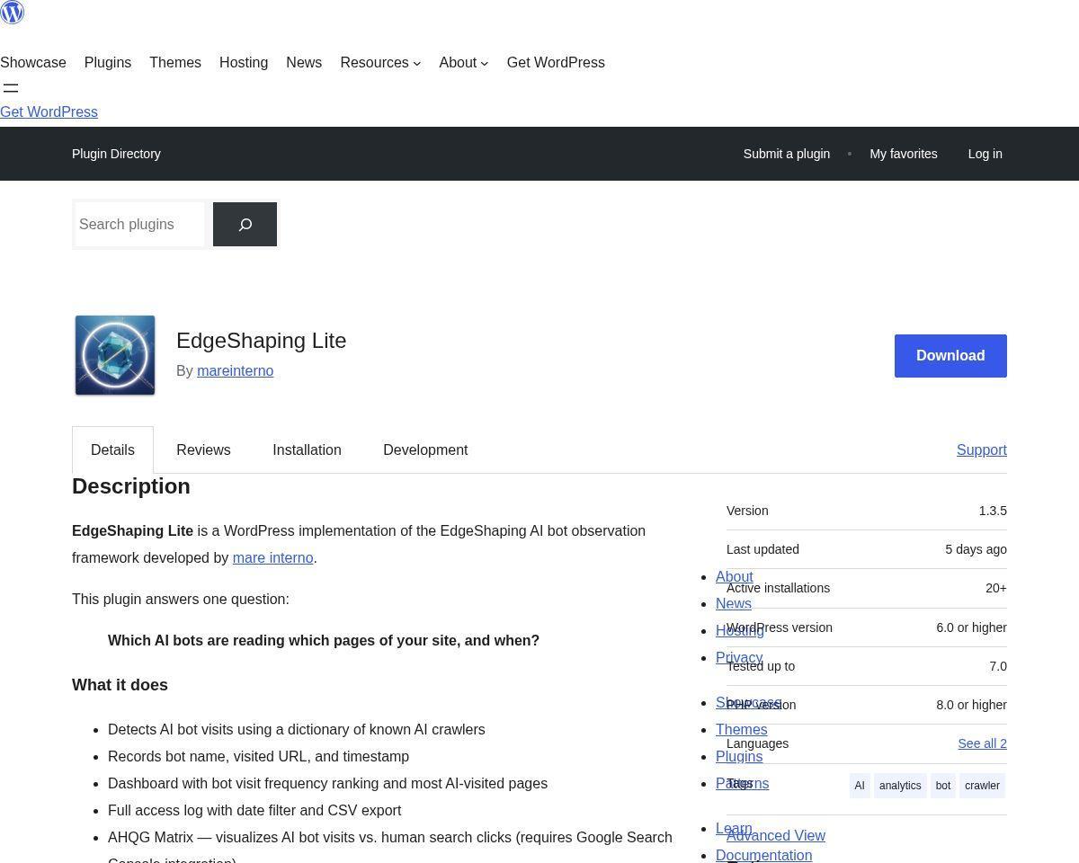 https://wordpress.org/plugins/edgeshaping-lite/