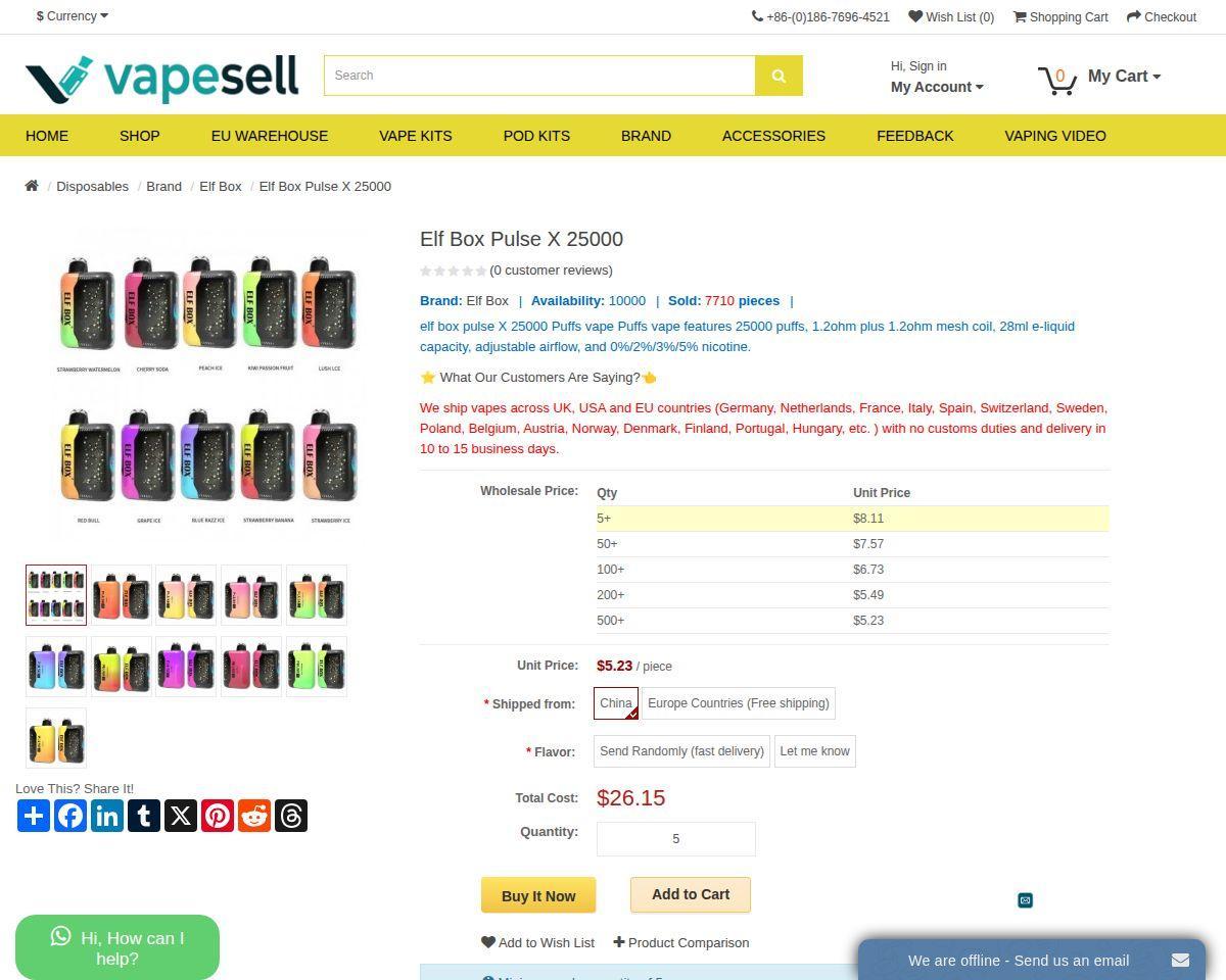 Elf Box Pulse X 25000 Puffs