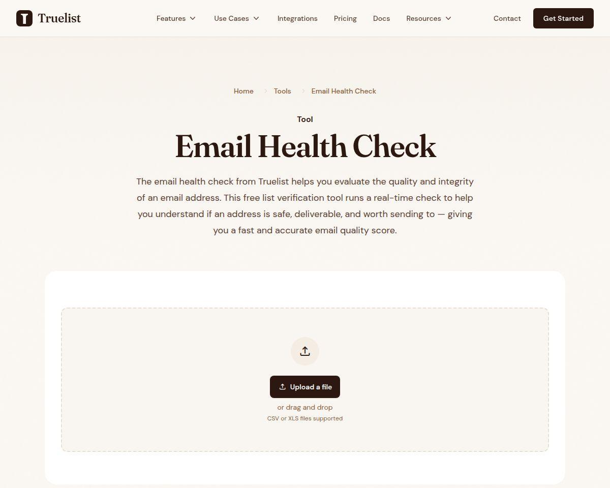 Email Health Check by Truelist