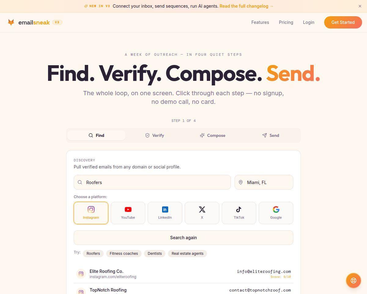 EmailSneak V3