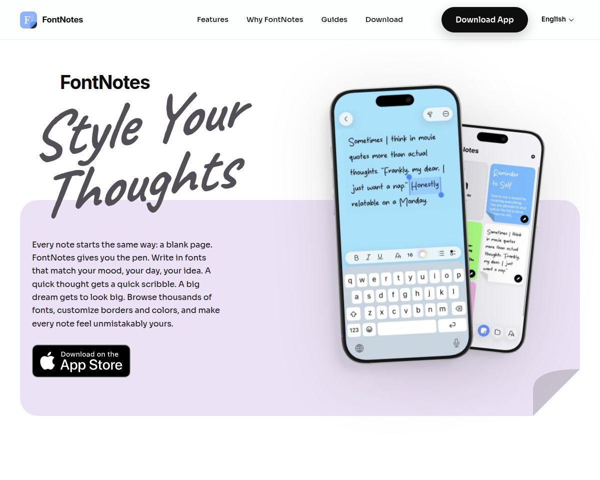 FontNotes: Style Your Thoughts