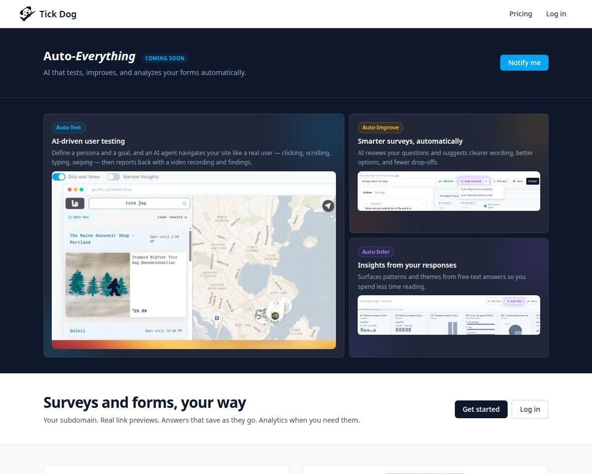 Forms, Tests, and Auto-Everything