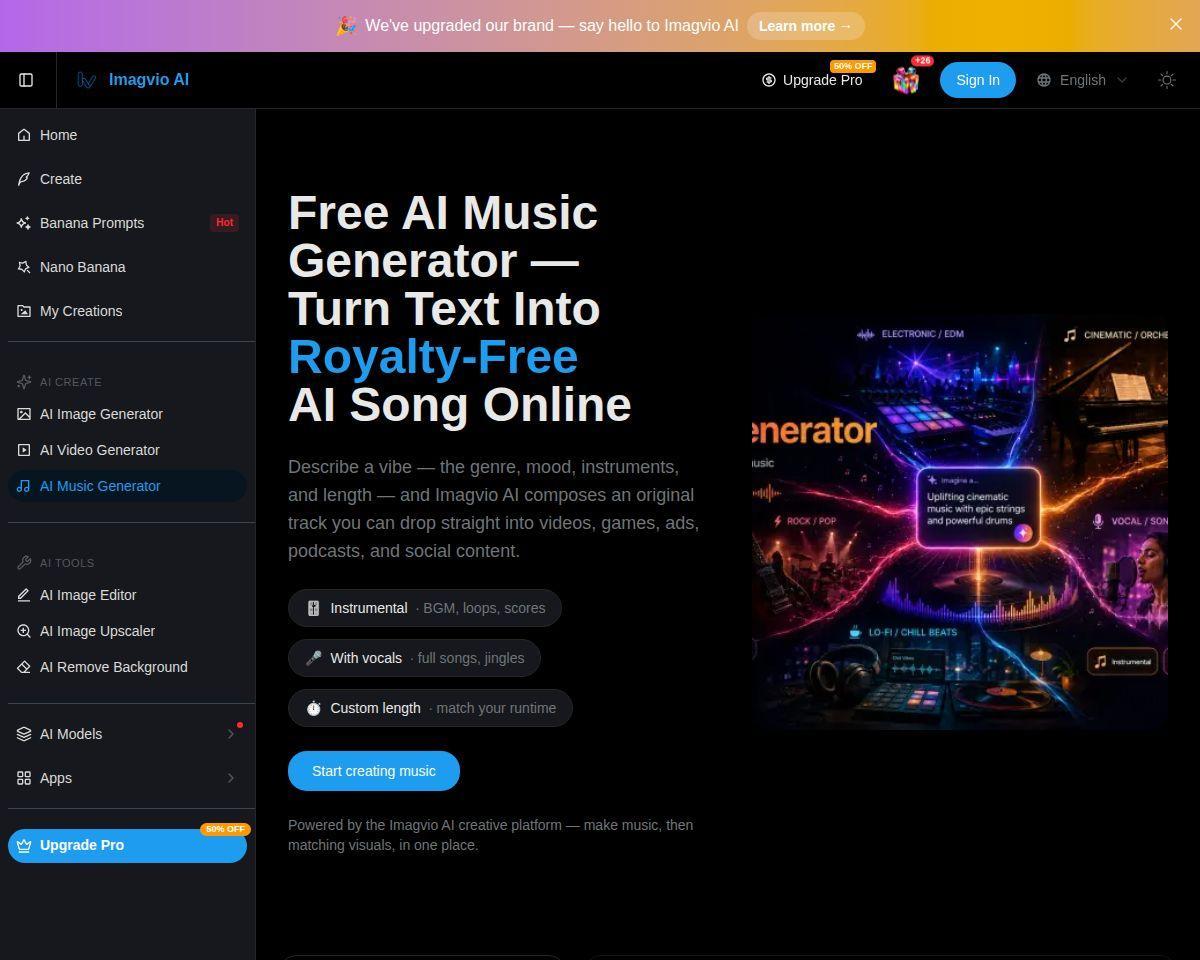 Free AI Music Generator