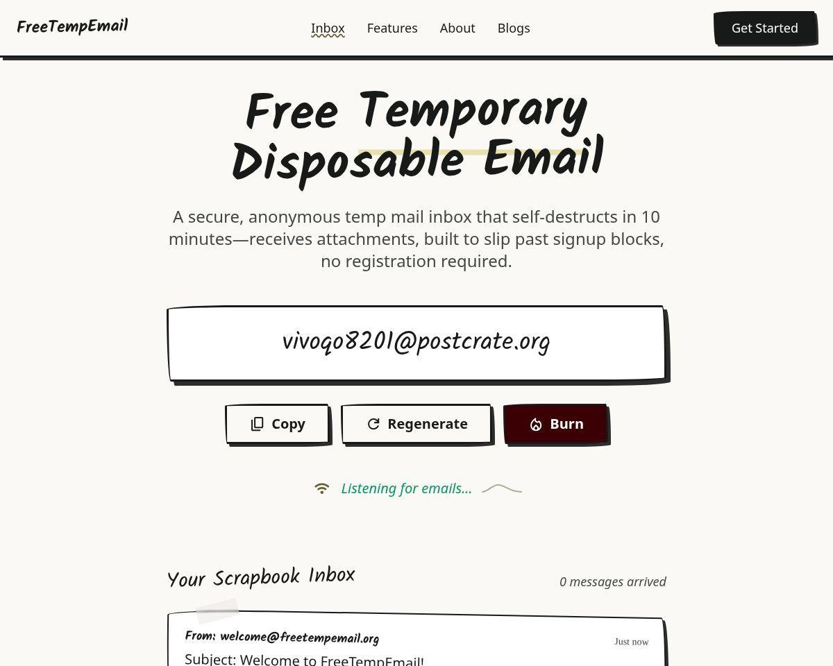 https://freetempemail.org/