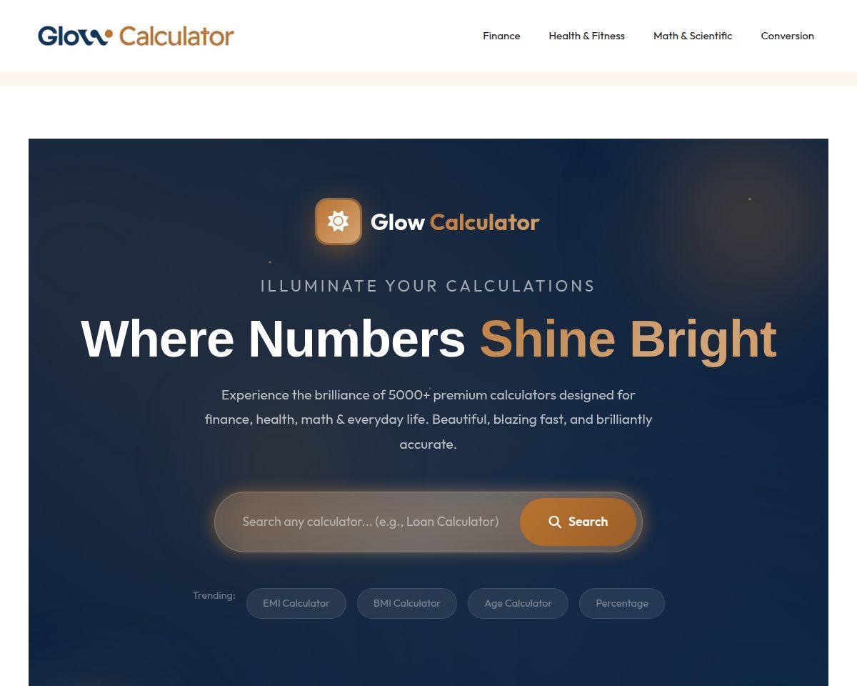 https://glowcalculator.com/