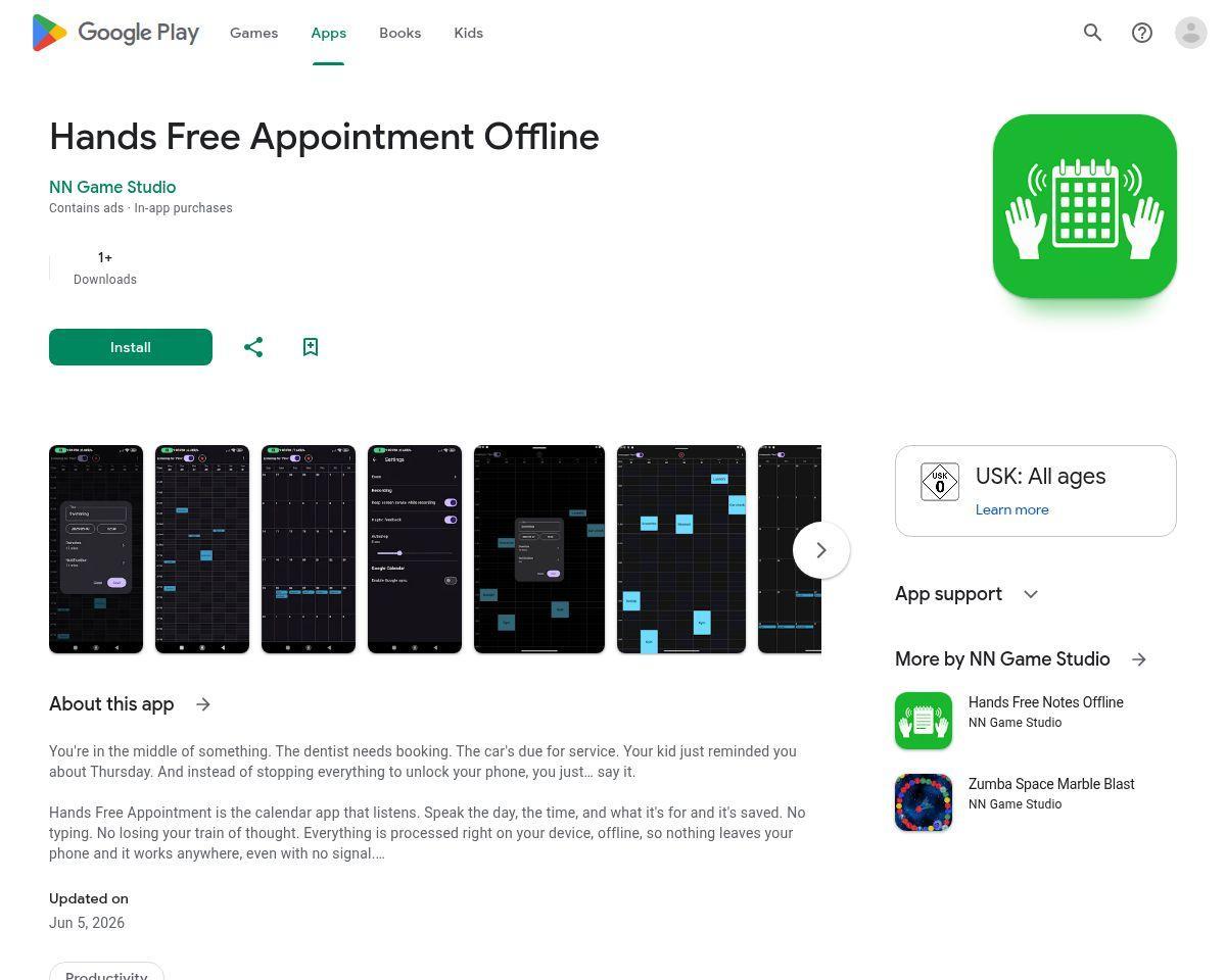 https://play.google.com/store/apps/details?id=com.handsfree.appointments
