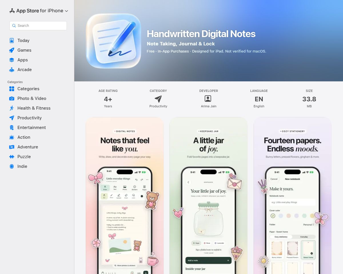 Handwritten Digital Notes