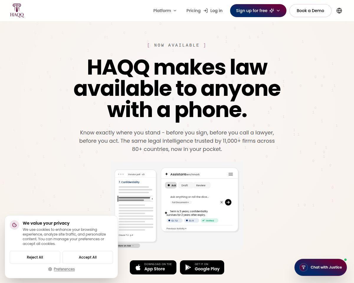 HAQQ Legal AI on Mobile