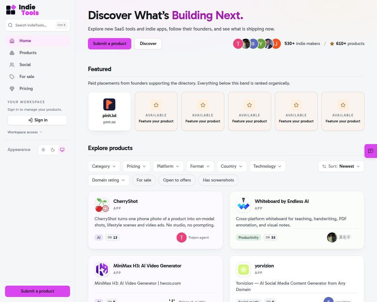 https://www.indietools.app/