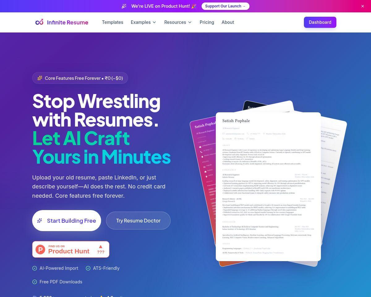 https://www.infiniteresume.com/