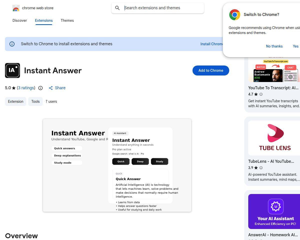 Instant Answer