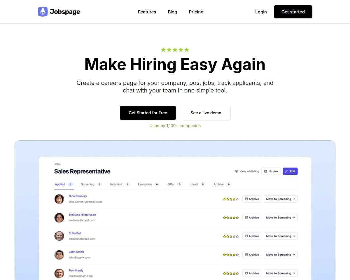 Jobspage