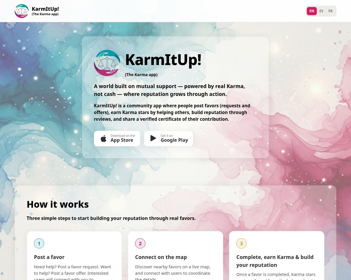 KarmItUp! — The Karma App