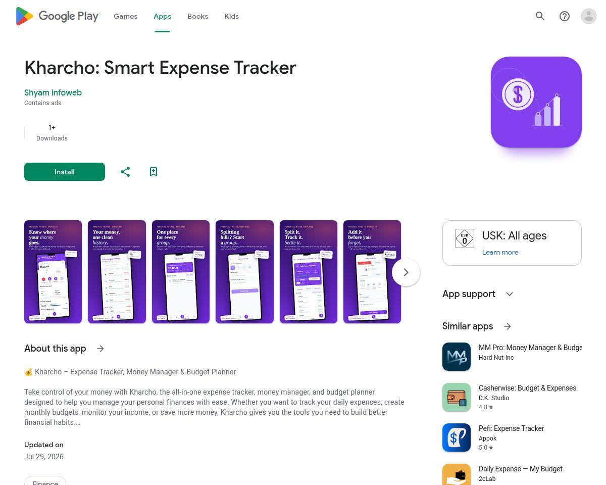 https://play.google.com/store/apps/details?id=com.kharcho