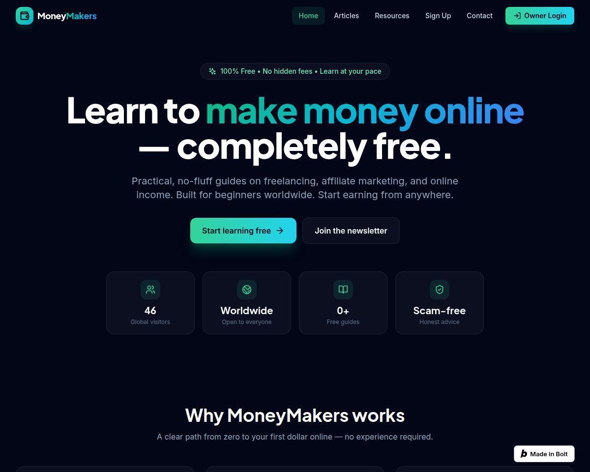 Learn to Make Money Online for Free