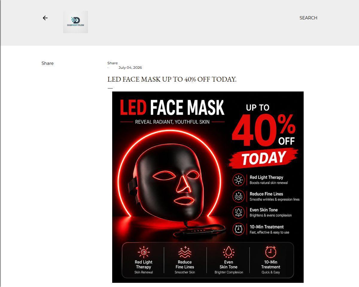LED Face Mask Up To 40% Off Today.