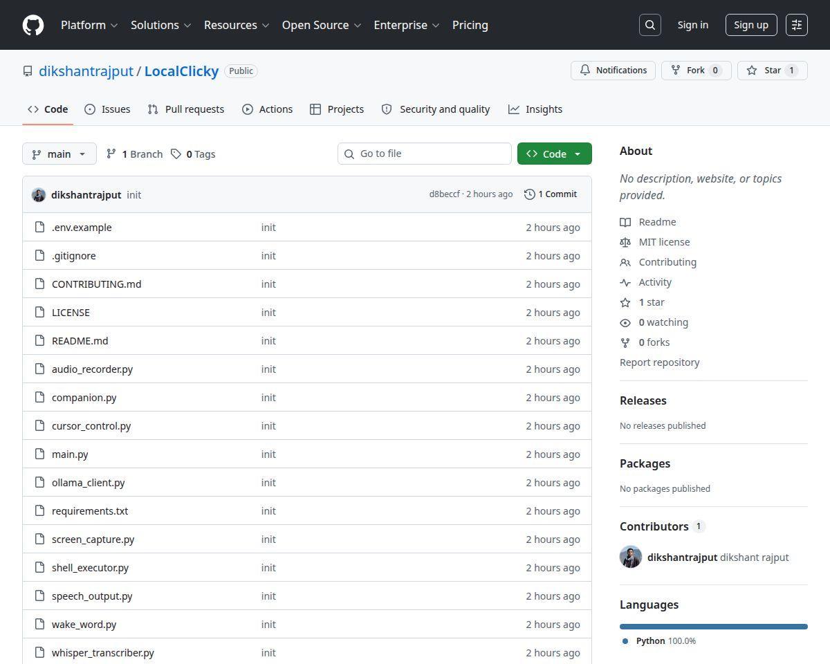https://github.com/dikshantrajput/LocalClicky