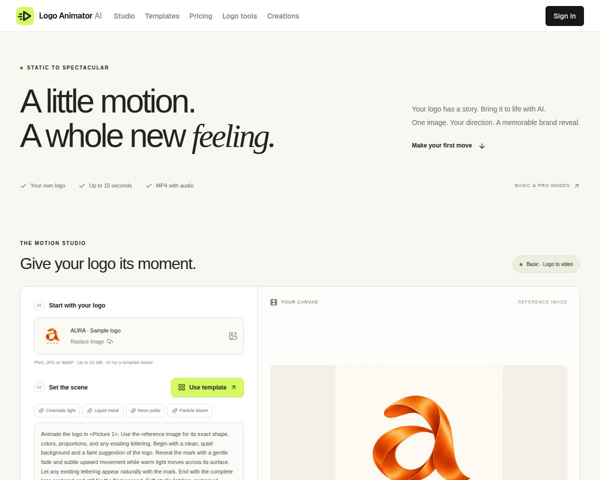 Logo Animator AI Screenshot