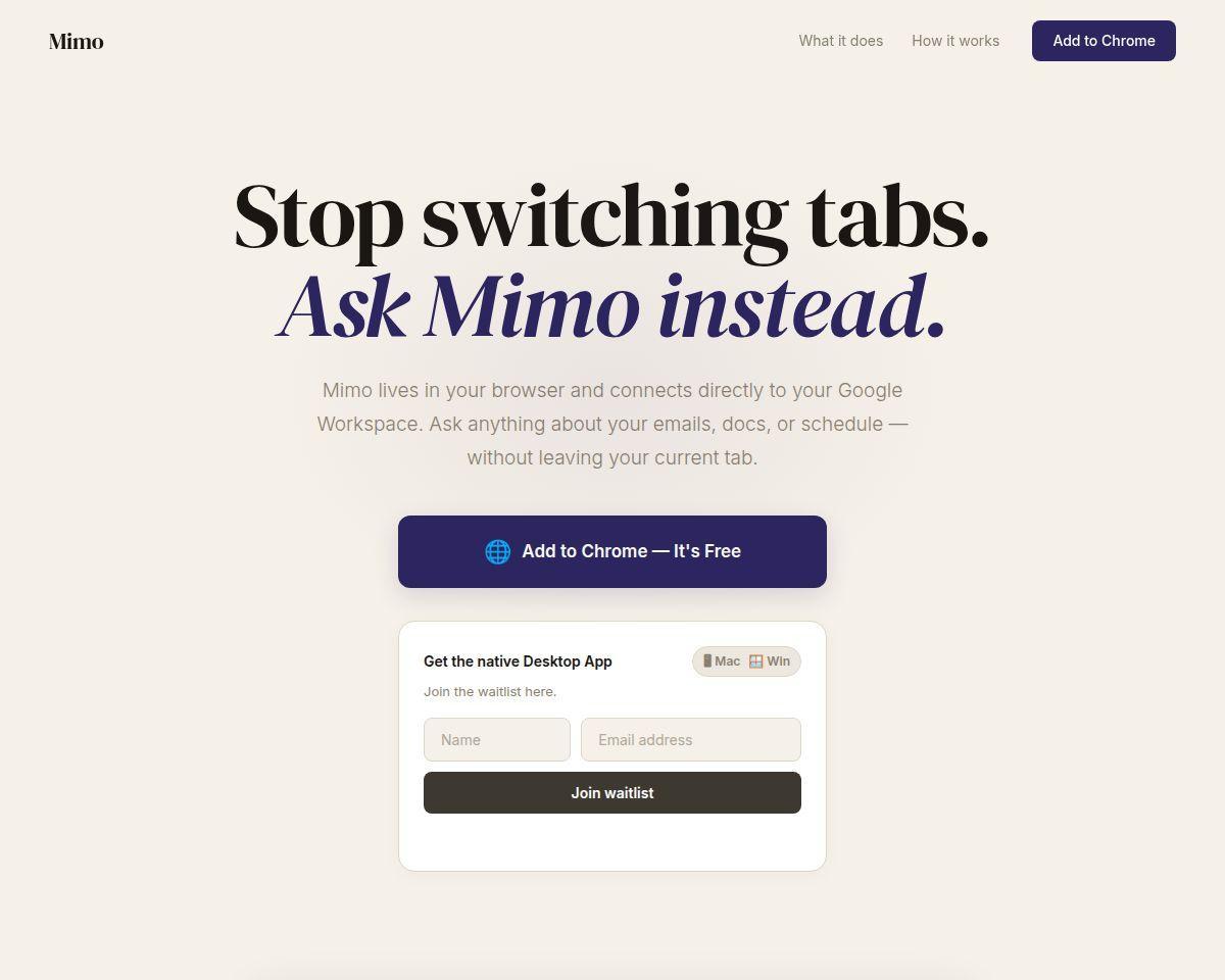 Mimo - Your Personal AI Assistant
