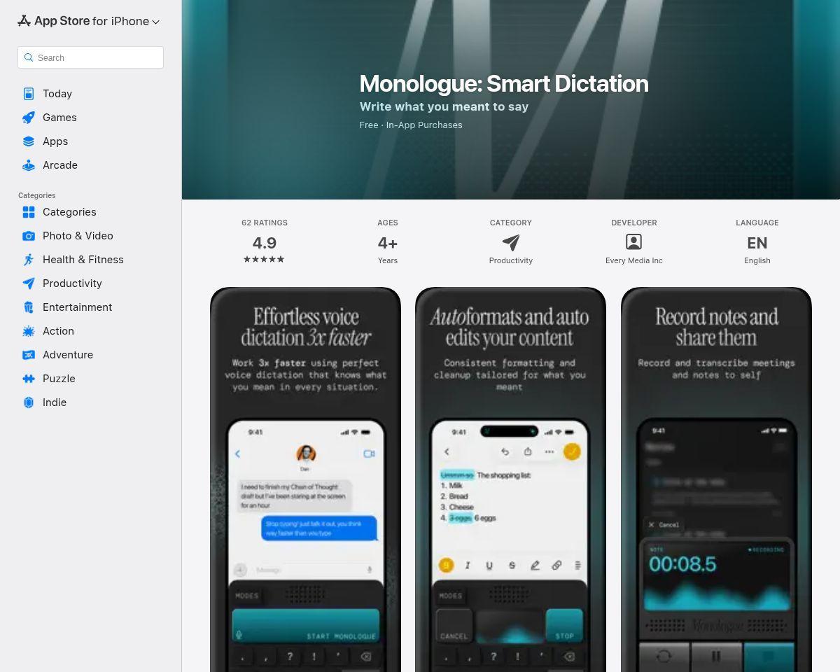 Monologue for iOS