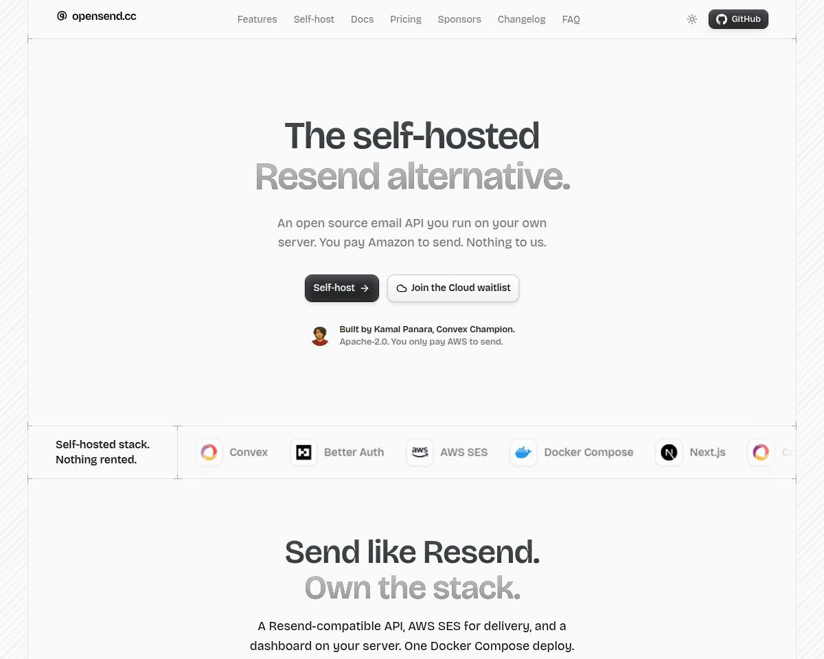 opensend.cc Screenshot