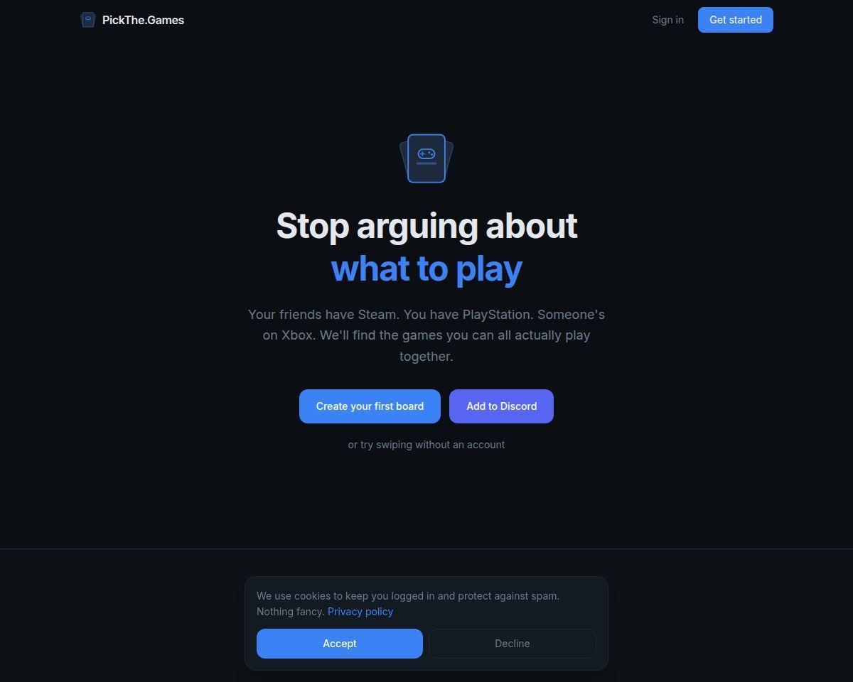 https://pickthe.games