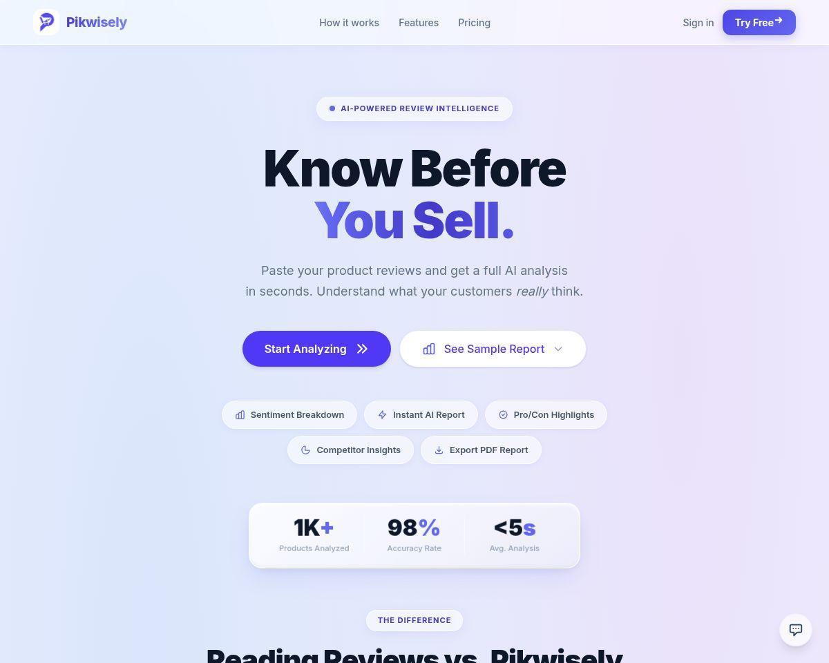 Pikwisely — Know Before You Sell