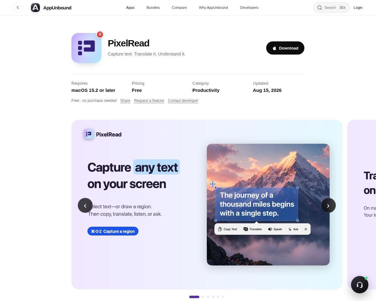 https://appunbound.com/app/pixelread