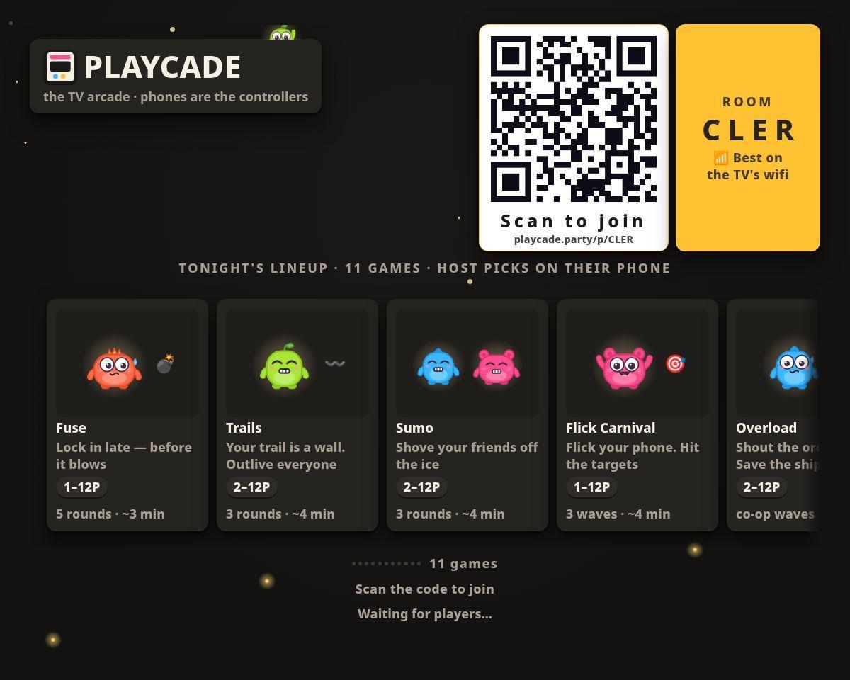 https://playcade.party/tv
