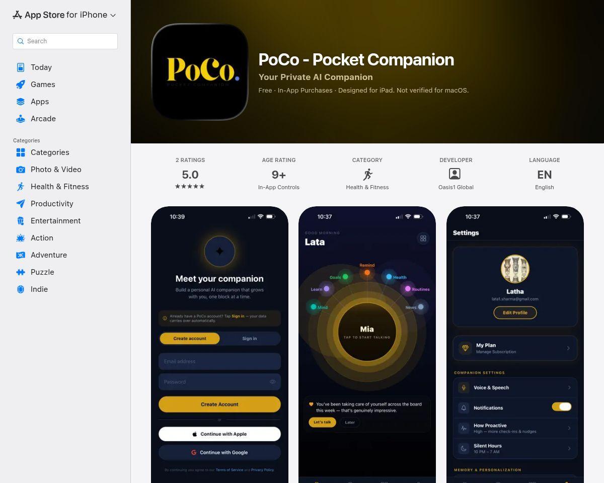 https://apps.apple.com/us/app/poco-pocket-companion/id6749333583