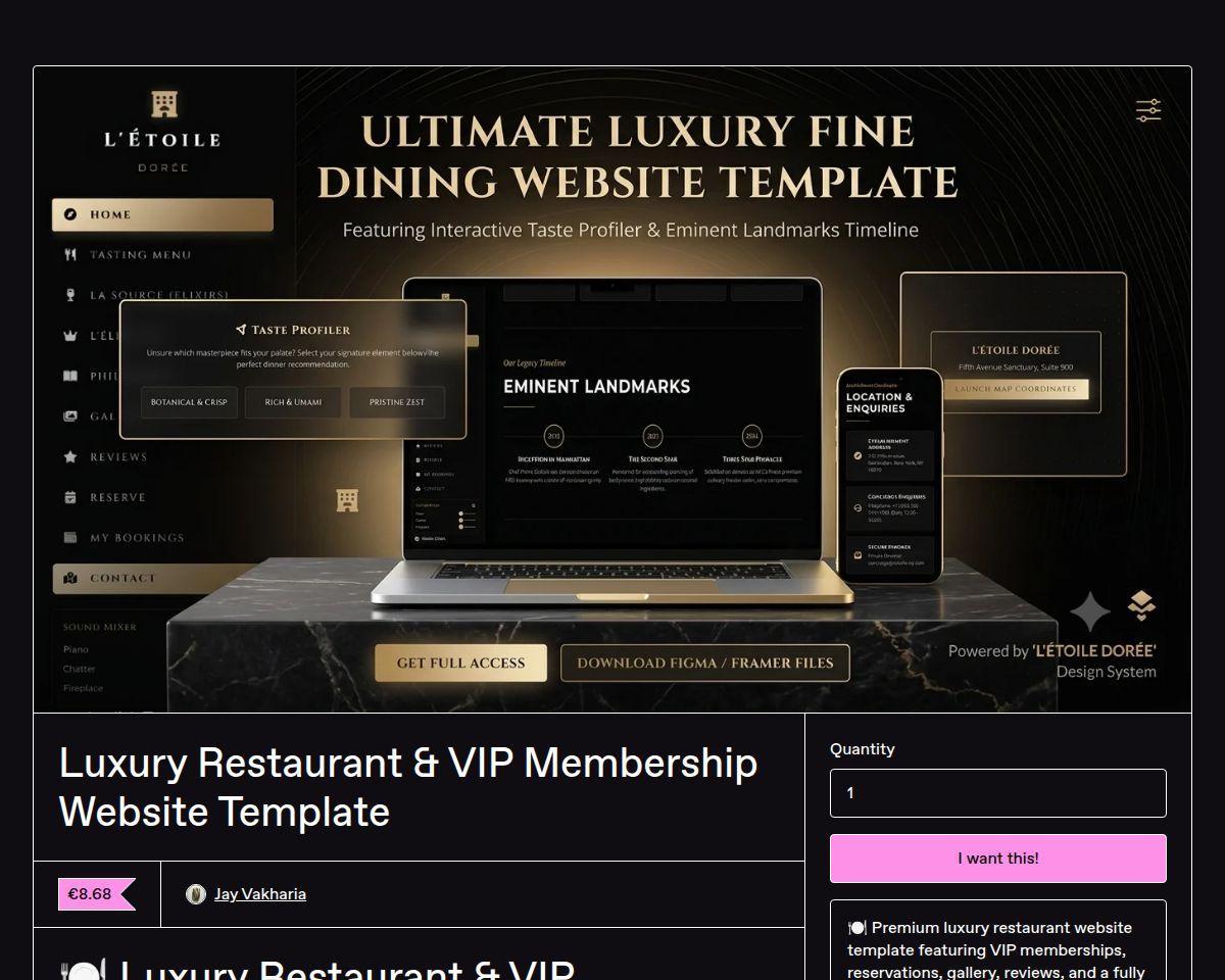 Premium Restaurant website template